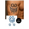 Gülen Yüz Figürlü 12 Saat Sonra Kararan Geçici Mini Dövme Tattoo