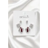 Gümüş Renk 6lı Tx Küpe Set