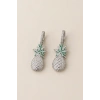 Gümüş Renk Ananas Figürlü Küpe (Çift)
