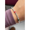 Gümüş Renk Boncuk Detaylı Çelik Bileklik