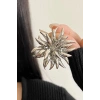 Gümüş Renk Çiçek Figürlü Küpe (Çift)