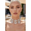 Gümüş Renk Dolar Figürlü Choker Kolye