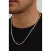 Gümüş Renk Erkek Zincir Çelik Kolye (60cm)