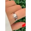 Gümüş Renk Fil Figürlü Ayarlanabilir Çelik Yüzük