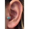 Gümüş Renk Göz Figürlü Çelik Tragus/Kıkırdak Küpe/Piercing (Tek)