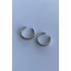 Gümüş Renk Halka Ear Cuff (Çift)