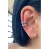Gümüş Renk Halka Ear Cuff (Çift)