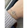 Gümüş Renk Hayat Ağacı Figürlü Çelik Bileklik