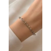 Gümüş Renk İnci Detaylı Çelik Bileklik
