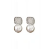Gümüş Renk İnci Detaylı Küpe (Çift)