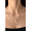 Gümüş Renk Kalp Figürlü Çelik Kolye