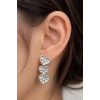 Gümüş Renk Kalp Figürlü Çelik Küpe (Çift)