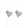 Gümüş Renk Kalp Figürlü Çelik Küpe (Çift)