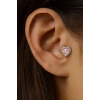 Gümüş Renk Kalp Figürlü Cerrahi Çelik Tragus/Kıkırdak Küpe/Piercing (Tek)