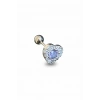 Gümüş Renk Kalp Figürlü Taşlı Cerrahi Çelik Tragus/Kıkırdak Küpe/Piercing (Tek)