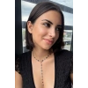 Gümüş Renk Kalp Ve Kelebek Figürlü Çelik Y Kolye