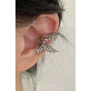 Gümüş Renk Kelebek Figürlü 14K Altın Kaplama TX Ear Cuff (Tek)