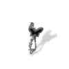 Gümüş Renk Kelebek Figürlü Çelik Tragus/Kıkırdak Küpe/Piercing (Tek)