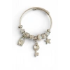 Gümüş Renk Kilit Ve Anahtar Detaylı Çelik Pandora Bileklik