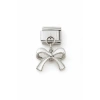 Gümüş Renk Kurdele Figürlü  Çelik Nomination Charm (Tek)