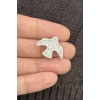 Gümüş Renk Kuş Figürlü Taş Detaylı Ajda Charm / Kolye/ Bileklik Ucu