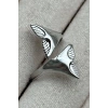 Gümüş Renk Kuyruk Figürlü Ayarlanabilir Yüzük