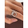 Gümüş Renk Metal Ayarlanabilir Yüzük
