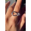 Gümüş Renk Metal Ayarlanabilir Yüzük