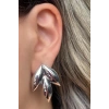 Gümüş Renk Metal Küpe (Çift)