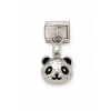 Gümüş Renk Panda Figürlü  Çelik Nomination Charm (Tek)