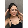 Gümüş Renk Şeffaf Yuvarlak Kadın Gözlük