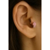 Gümüş Renk Şeker Figürlü Cerrahi Çelik Tragus/Kıkırdak Küpe/Piercing (Tek)
