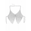 Gümüş Renk Taş Detaylı Bikini Üstü /Bralet /Vücut Aksesuarı