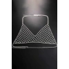 Gümüş Renk Taş Detaylı Bikini Üstü /Bralet /Vücut Aksesuarı