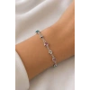 Gümüş Renk Taş Detaylı  Bileklik