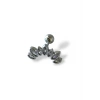 Gümüş Renk Taş Detaylı Çelik Tragus/Kıkırdak Küpe/Piercing (Tek)