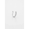 Gümüş Renk Taş Detaylı Cerrahi Çelik Deliksiz Kulak/Burun Piercing