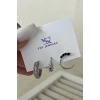 Gümüş Renk Taş Detaylı VİP 3lü YSX Küpe Set