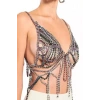 Gümüş Renk Taşlı Bikini Üstü /Bralet /Vücut Aksesuarı