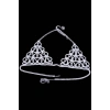 Gümüş Renk Taşlı Bikini Üstü /Bralet /Vücut Aksesuarı