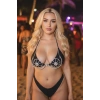 Gümüş Renk Taşlı Bikini Üstü/ Vücut Aksesuarı