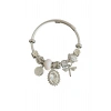 Gümüş Renk Taşlı Çelik Pandora Bileklik