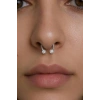 Gümüş Renk Taşlı Cerrahi Çelik  Septum Piercing