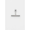 Gümüş  Renk  Taşlı Cerrahi Çelik Tragus/Kıkırdak Küpe/Piercing (Tek)