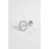 Gümüş Renk Taşlı Cerrahi Çelik Tragus/Kıkırdak Küpe/Piercing (Tek)
