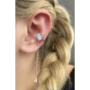 Gümüş Renk Taşlı Ear Cuff (Tek)