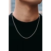 Gümüş Renk Unisex Çelik Zincir Kolye