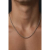 Gümüş Renk Unisex Çelik Zincir Kolye