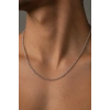 Gümüş Renk Unisex Çelik Zincir Kolye