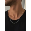 Gümüş Renk Unisex Çelik Zincir Kolye